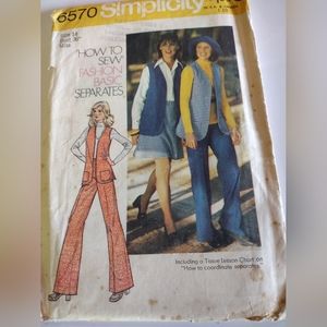 Simplicity 6570 sewing pattern vintage